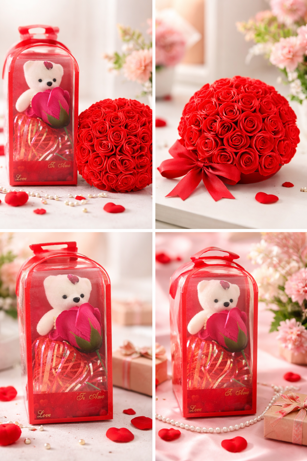 Set iubire Ursulet + Inimioara