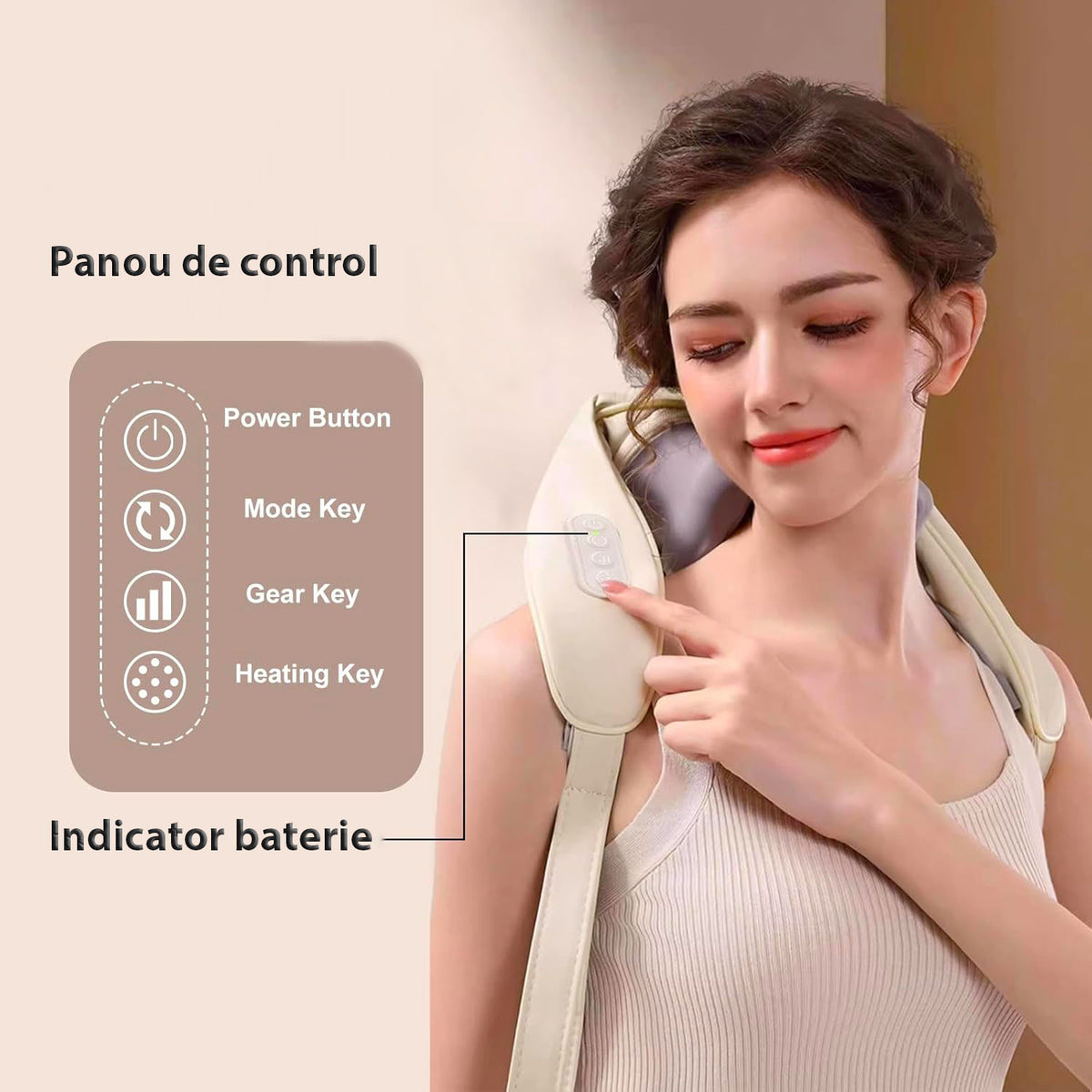 Aparat Masaj RelaxU® pentru Relaxare Musculara, Functie Incalzire