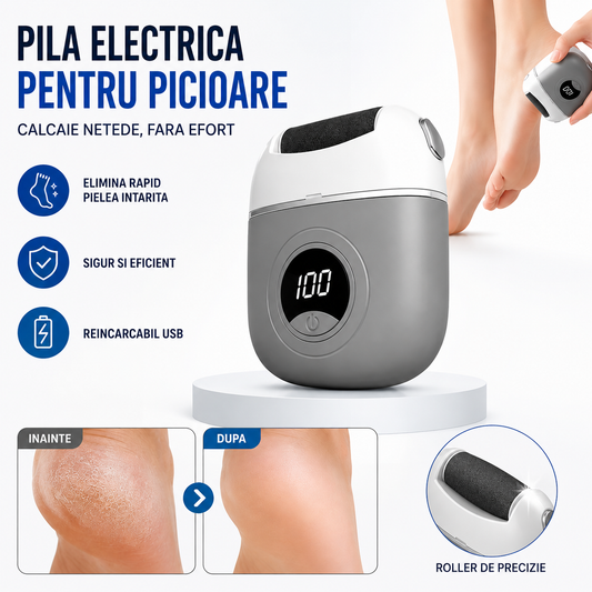 Pilă Electrică Profesională pentru Călcâie – Elimină Bătăturile