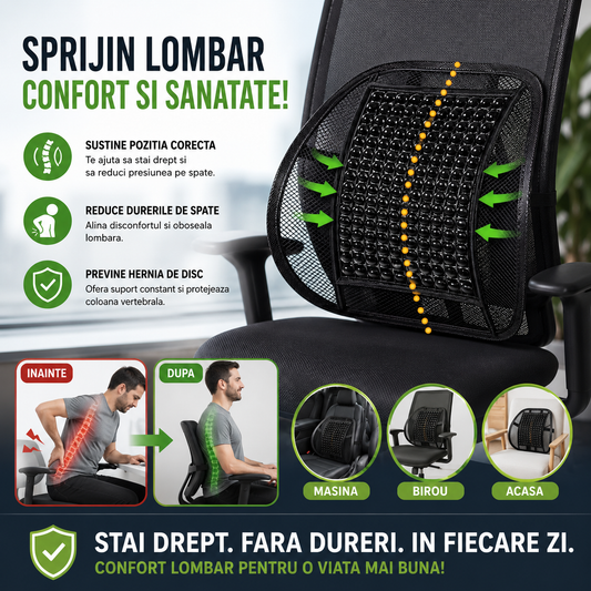 Suport Lombar – Relaxare Spate și Corectare Postură