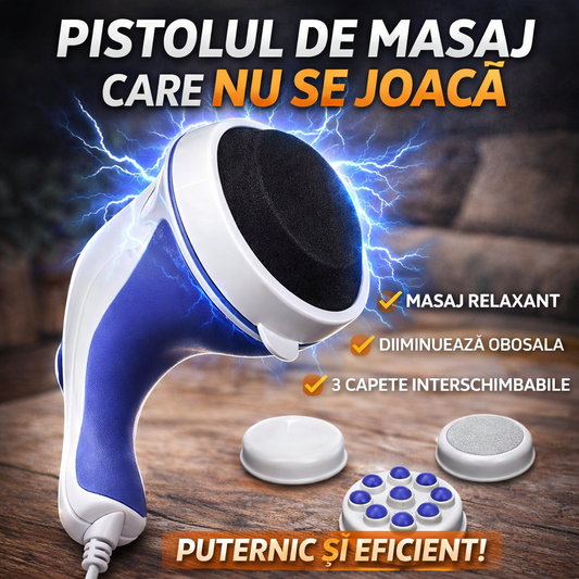 Pistol de masaj GunLax© pentru relaxare rapidă după o zi plină