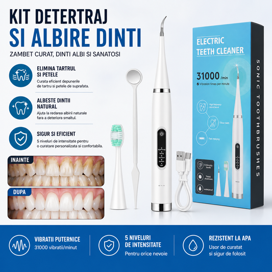 Kit Profesional Curățare Dentară – Zâmbet Curat și Igienă ca la Stomatolog