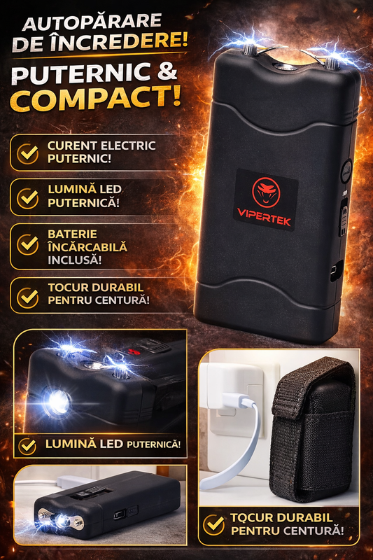 Dispozitiv Portabil de Siguranță cu Lanternă LED – Compact și Reîncărcabil | RelaxU