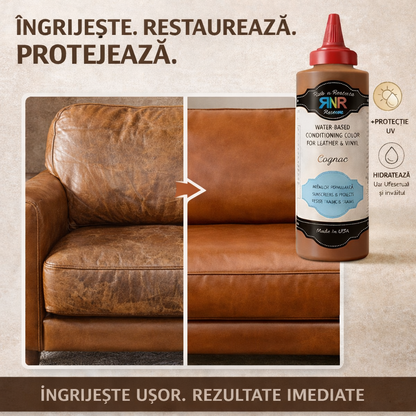 Restaurare Piele & Vinil Cognac,Reîmprospătare Rapidă + Protecție UV