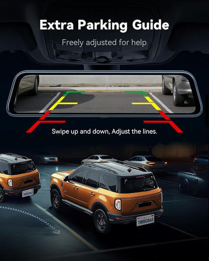 Oglinda DVR SmartViz – Camera Auto Fata + Spate pentru Parcare si Siguranta in Trafic