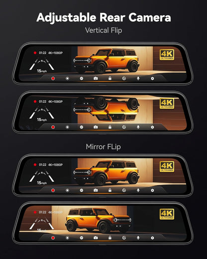 Oglinda DVR SmartViz – Camera Auto Fata + Spate pentru Parcare si Siguranta in Trafic