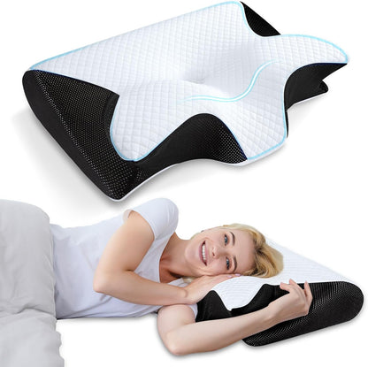 Pernă Cervicală Ortopedică Memory Foam – Aliniere Corectă și Somn Fără Dureri | RelaxU