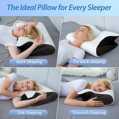 Pernă Cervicală Ortopedică Memory Foam – Aliniere Corectă și Somn Fără Dureri | RelaxU