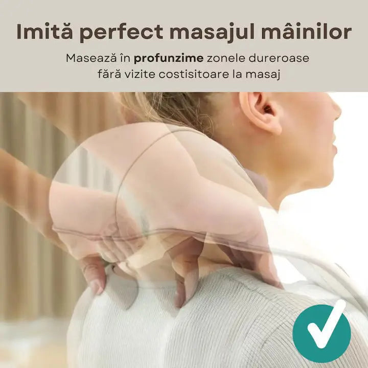 Aparat Masaj Cervical RelaxU® pentru Relaxare Musculara, Functie Incalzire - RelaxU.ro