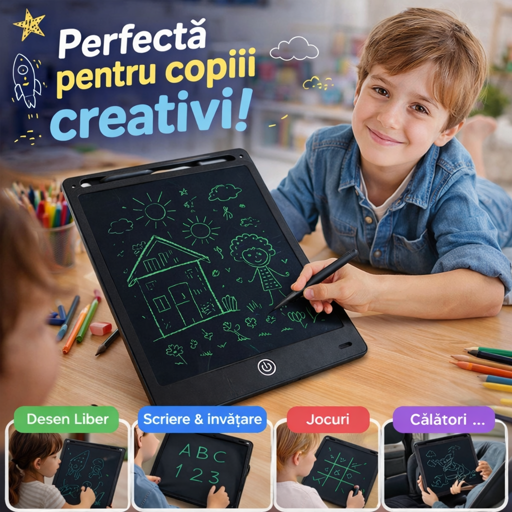 Tabletă LED Scris & Desen – Alternativă Inteligentă pentru Copii